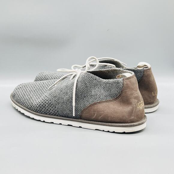 UGG Shoes Mens 17 Gray Suede Knit Maksim Hyperweave Low Top Casual Sneaker Boots main image 8